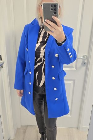 Manteau long bleu