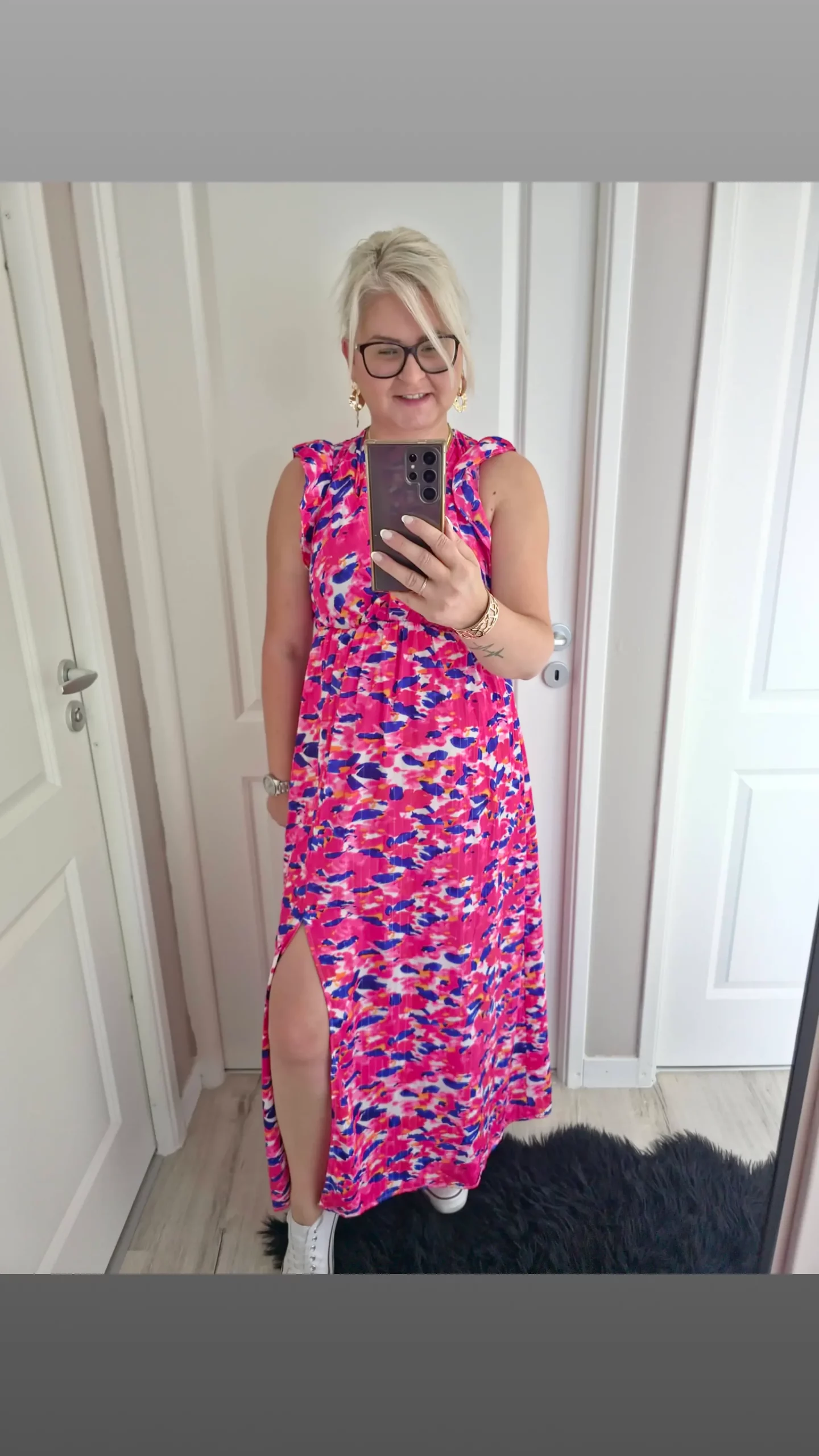 Robe longue colorée