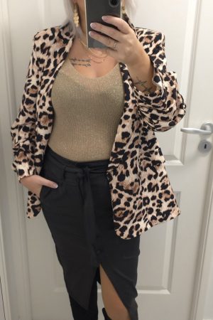 Blazer imprimé léopard